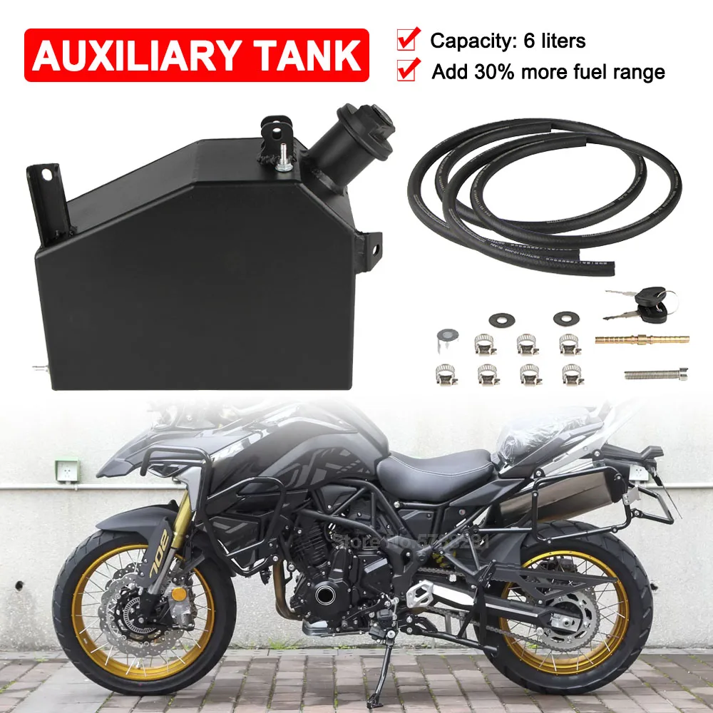 

For Benelli TRK702 2023 Motorcycle 6L Auxiliary Fuel Tank 6 Liter Large Capacity 1.58 Gallons Extra Gas Petrol Tank Accessories