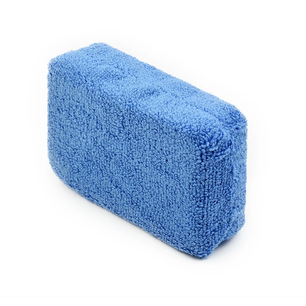 

4/8Pcs Blue Premium Grade Microfiber Applicators Sponges Cloths Blue 12*8*3.5cm Car Care Microfibre Wax Polishing