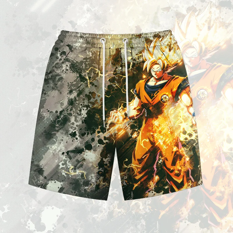 

Dragon Ball Shorts Anime Peripheral Casual Pants Kakarot Vegeta Beach Pants Two-dimensional Full-color Five-point Pants