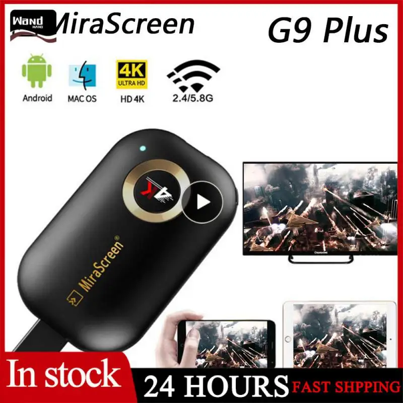 

Mirascreen G9 Plus 2.4G/5G 4K Miracast Wifi for DLNA AirPlay TV Stick Wifi Display Dongle Receiver for IOS Android windows