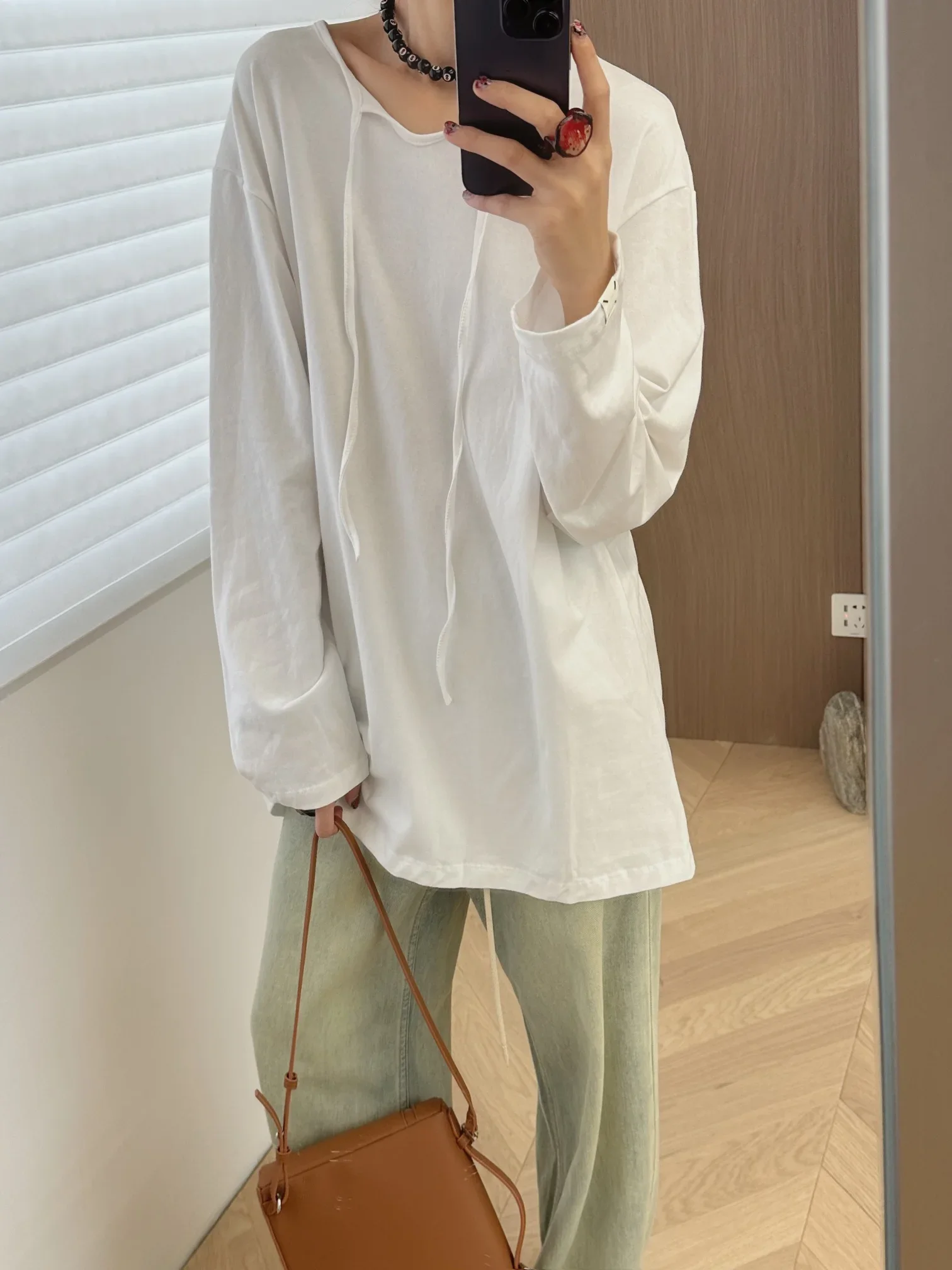Mmsix Women's T-shirts High Quality Cotton Soild Color Tees 2023 New Arrival Casual Collar Strap Design Female Long Sleeve Tops
Mmsix Women's T-shirts High Quality Cotton Soild Color Tees 2023 New Arrival Casual Collar Strap Design Female Long Sleeve Tops