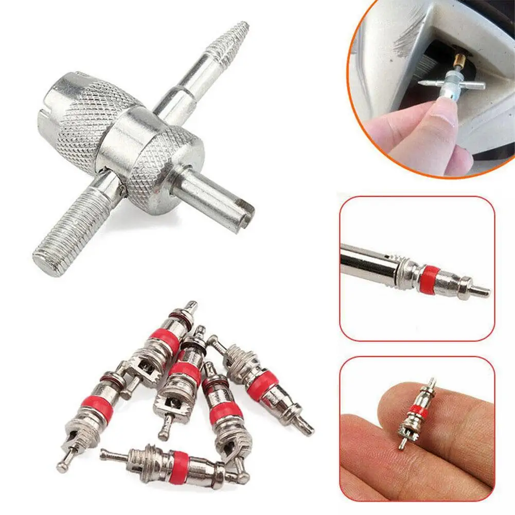 7Pcs 4-in-1 Tire Valve Stem Removal Tool Valve Stem Puller Tire Repair Tool Valve Core Removal Tool Tire Cleaning Tool
7Pcs 4-in-1 Tire Valve Stem Removal Tool Valve Stem Puller Tire Repair Tool Valve Core Removal Tool Tire Cleaning Tool