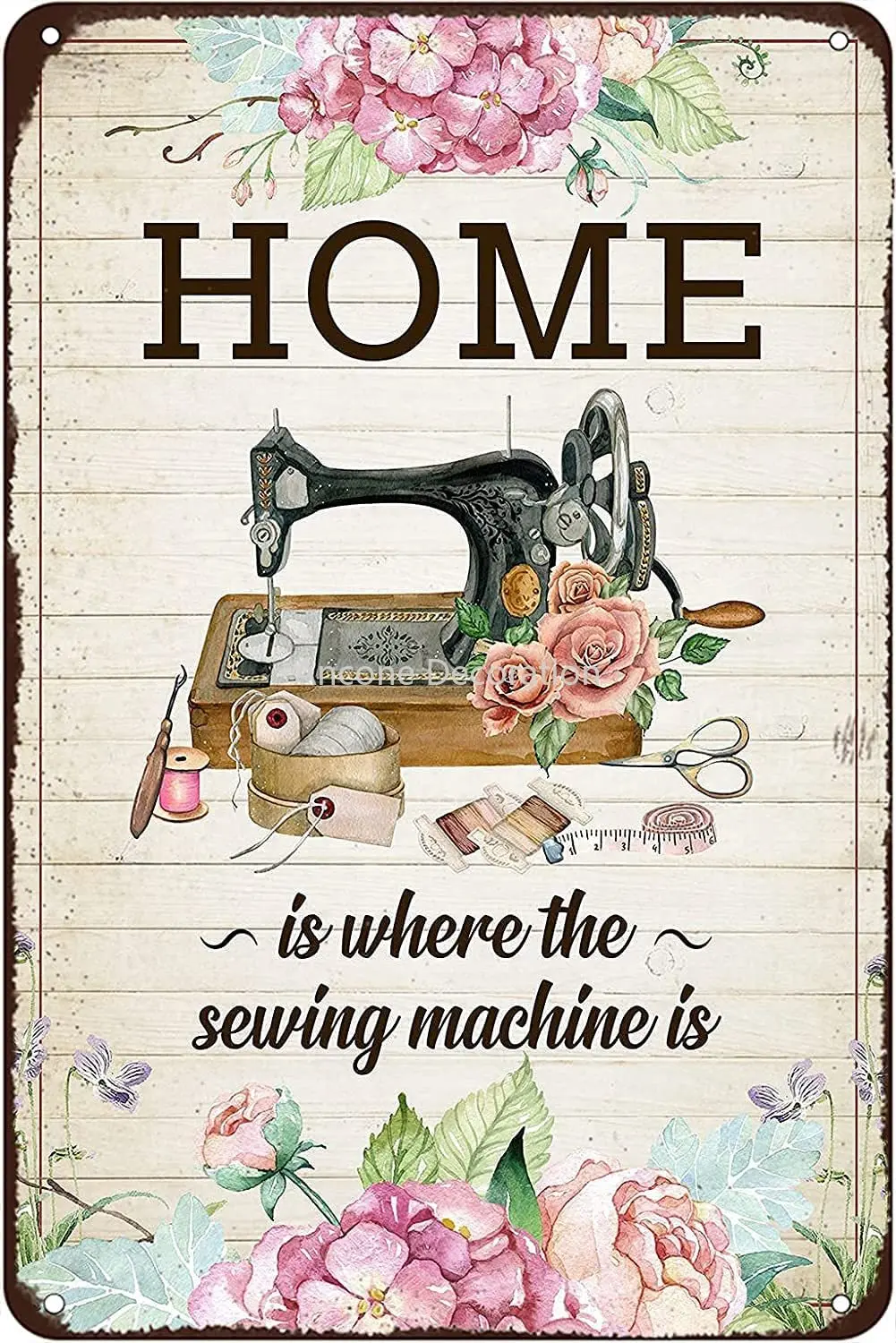 Vintage Art Metal Vintage Tin Sign Sewing Room Home is Where The Machine Retro Metal Signs,for Garage Family Bar Cafe Bathroom 
Vintage Art Metal Vintage Tin Sign Sewing Room Home is Where The Machine Retro Metal Signs,for Garage Family Bar Cafe Bathroom