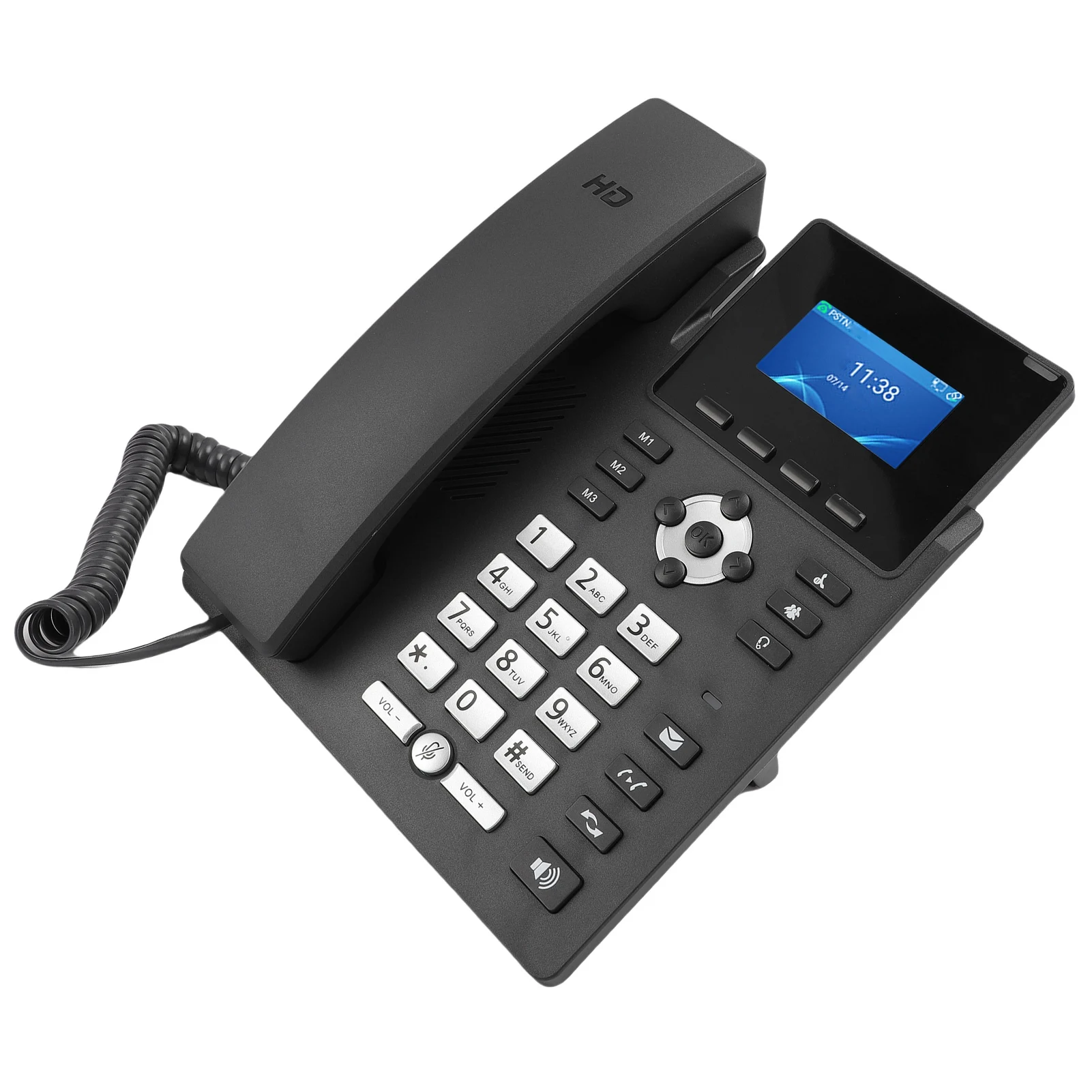 Sc85cf464654d41a5b03f6e51ad1cb2b7R IP Phone Business IP Phone IP Phone VoIP Accounts 2.4 Inch Color Display Dual Port Gigabit Ethernet Desktop Business Media Phone