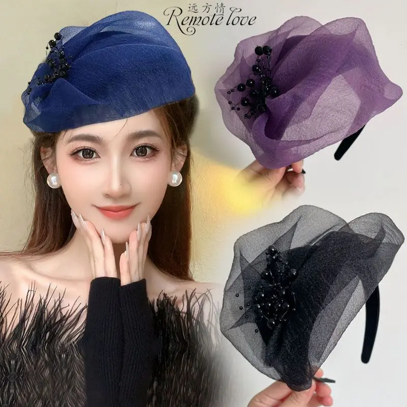 New Beaded Breathable Yarn Half Hat Hair Hoop Top Hat Headwear Dress Accessories Korea Japan
New Beaded Breathable Yarn Half Hat Hair Hoop Top Hat Headwear Dress Accessories Korea Japan