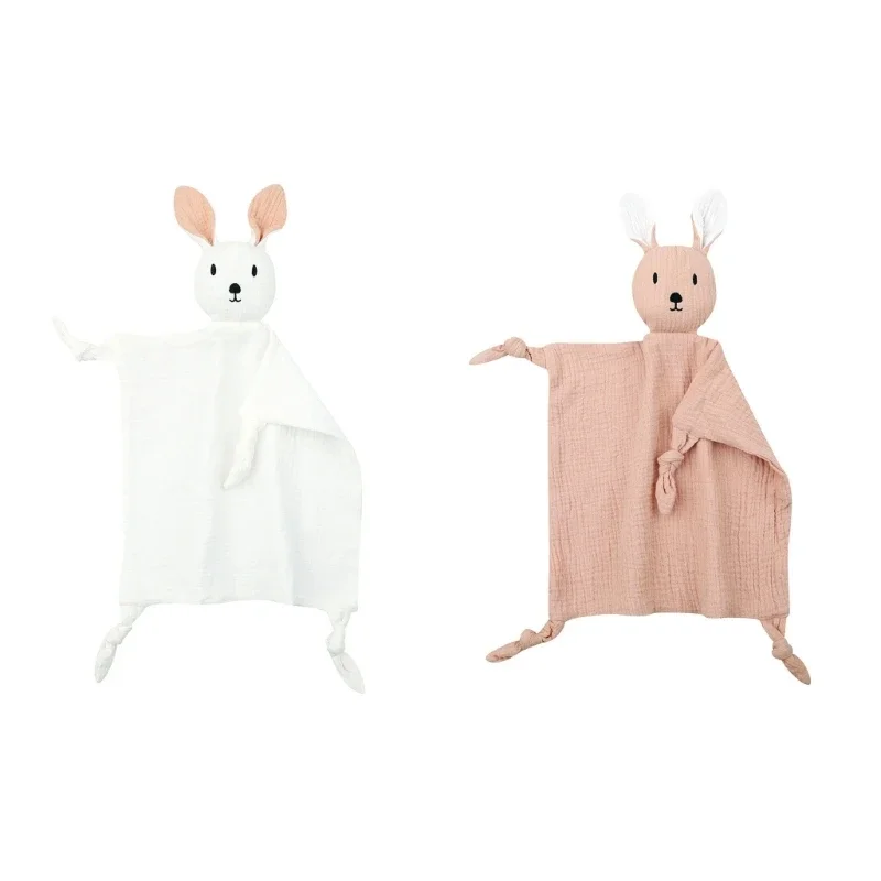 

Soft and Gentle Infant Soothing Towel Cartoon Rabbit Burping Cloth Helps Calm and Promote Sleep for Infants and Toddlers