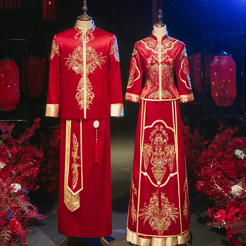 New Chinese Traditional Wedding Dress Embroidery Beading Banquet High-Quaity Classic Cheongsam China Qipao костюм для восточных
New Chinese Traditional Wedding Dress Embroidery Beading Banquet High-Quaity Classic Cheongsam China Qipao костюм для восточных