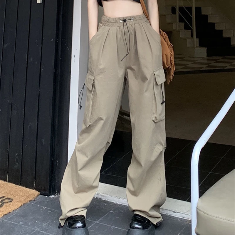 Rimocy 2023 Summer Baggy Cargo Pants Women Streetwear Drawstring Elastic Waist Trousers Woman Oversized Pocket Straight Overall
Rimocy 2023 Summer Baggy Cargo Pants Women Streetwear Drawstring Elastic Waist Trousers Woman Oversized Pocket Straight Overall
