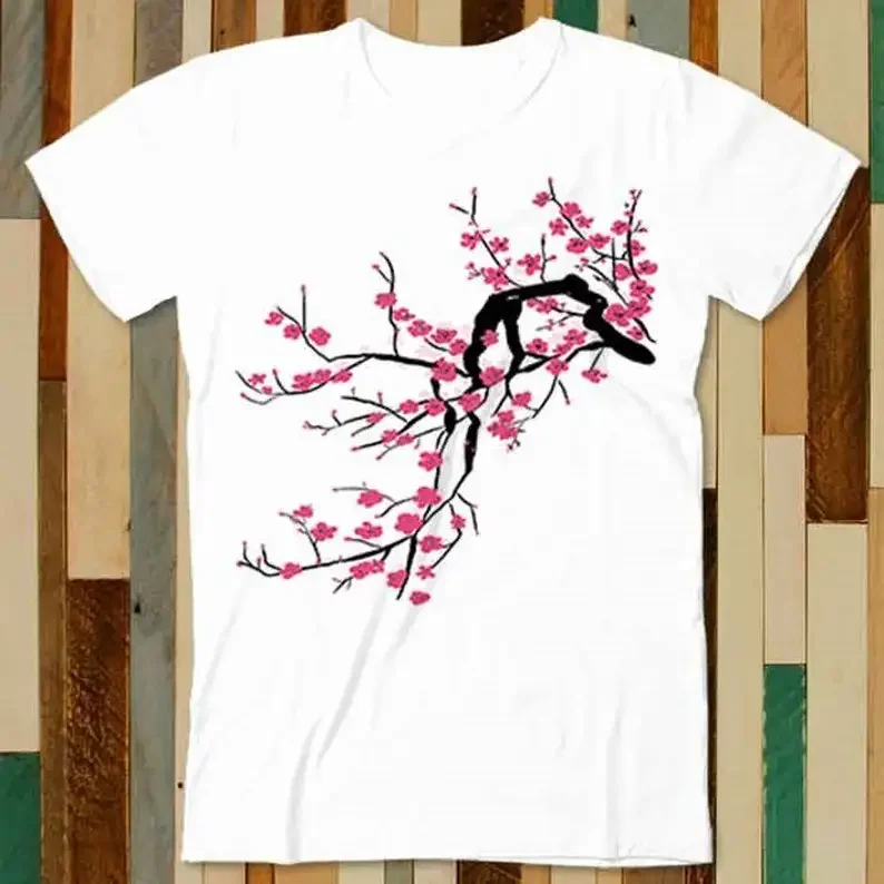 Water Paint Branch with Pink Plum Blossoms Calligraphy T Shirt Adult Unisex Men Women Retro Design Tee Vintage Top A4922
Water Paint Branch with Pink Plum Blossoms Calligraphy T Shirt Adult Unisex Men Women Retro Design Tee Vintage Top A4922