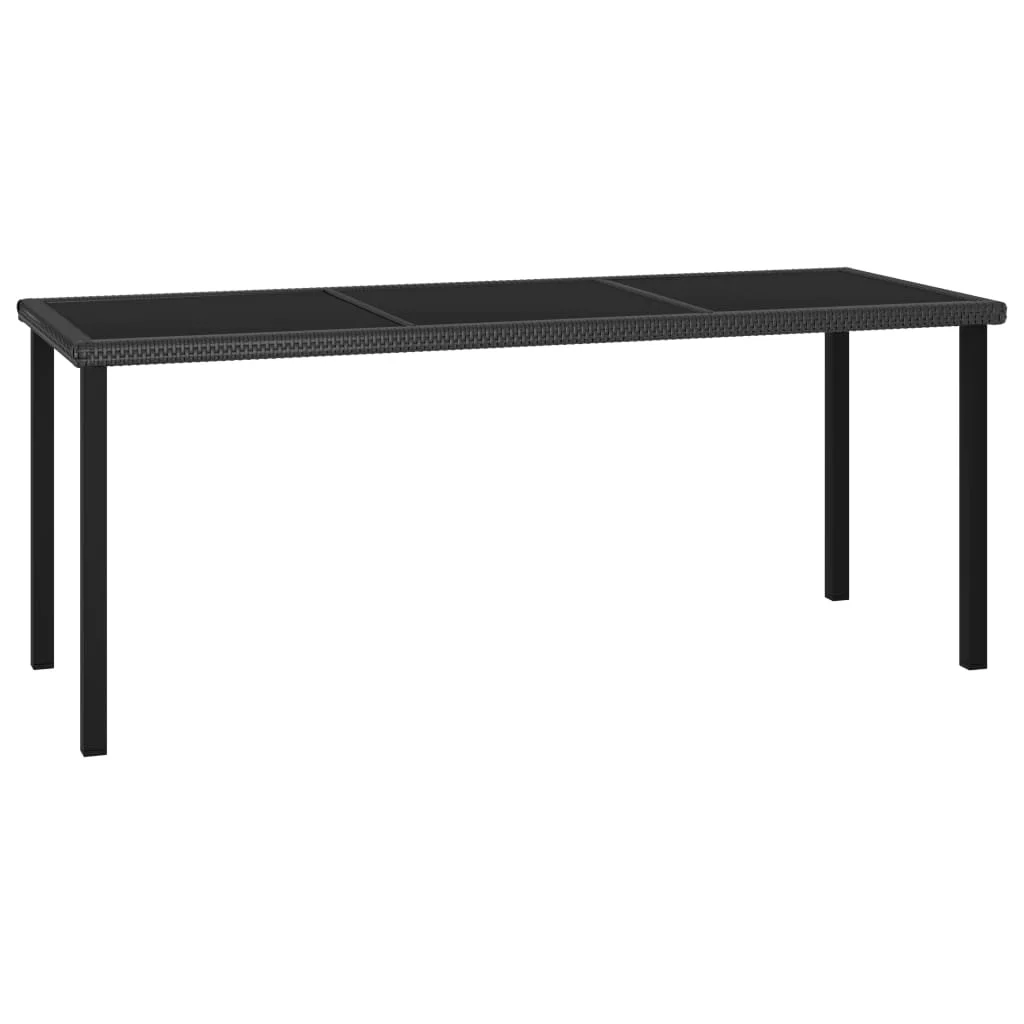 Garden Dining Table, Poly Rattan Outdoor Table , Patio Furniture Black 180x70x73 cm
Garden Dining Table, Poly Rattan Outdoor Table , Patio Furniture Black 180x70x73 cm