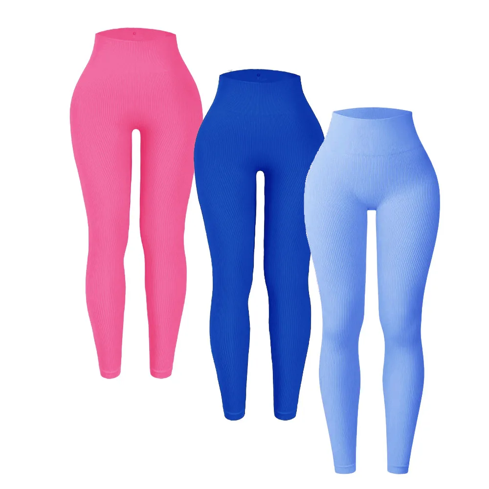 

Women's Sports Pants Ribbed Push Up Fitness Leggings Yoga Clothes Sportswear Woman High Waisted Gym Tights Active Wear