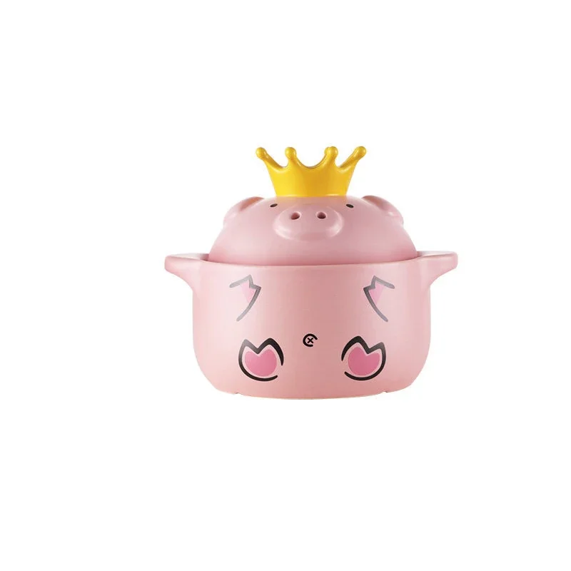 

Pig Casserole Stew Pot Porridge Household Open Fire Soup Pot Old-Fashioned Kitchen Ceramic Tableware Porcelain Bowl Cooking Pot