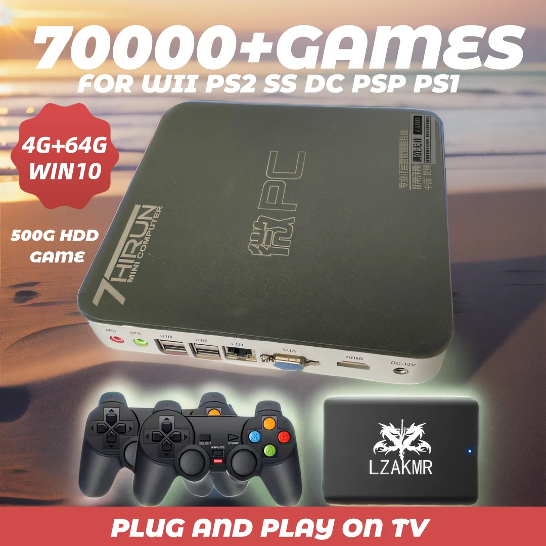 New Upgrade V3 MAX 4G+64G Win10 500G HDD Game Box Plug and Play Dual System for WII PS2 SS PSP SS 3D 70000+Games Retro Console
New Upgrade V3 MAX 4G+64G Win10 500G HDD Game Box Plug and Play Dual System for WII PS2 SS PSP SS 3D 70000+Games Retro Console