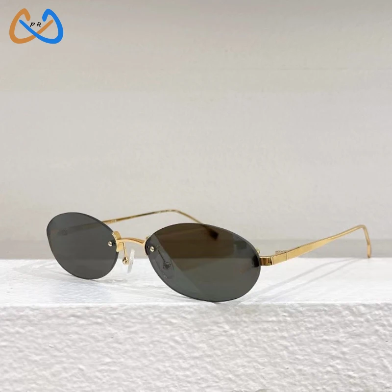 

FE40046S Sunglasses for Women Fashion Luxury Brand Metal Oval Designer Eyeglasses UV400 Outdoor Men Car Driving SUN GLASSES 2024