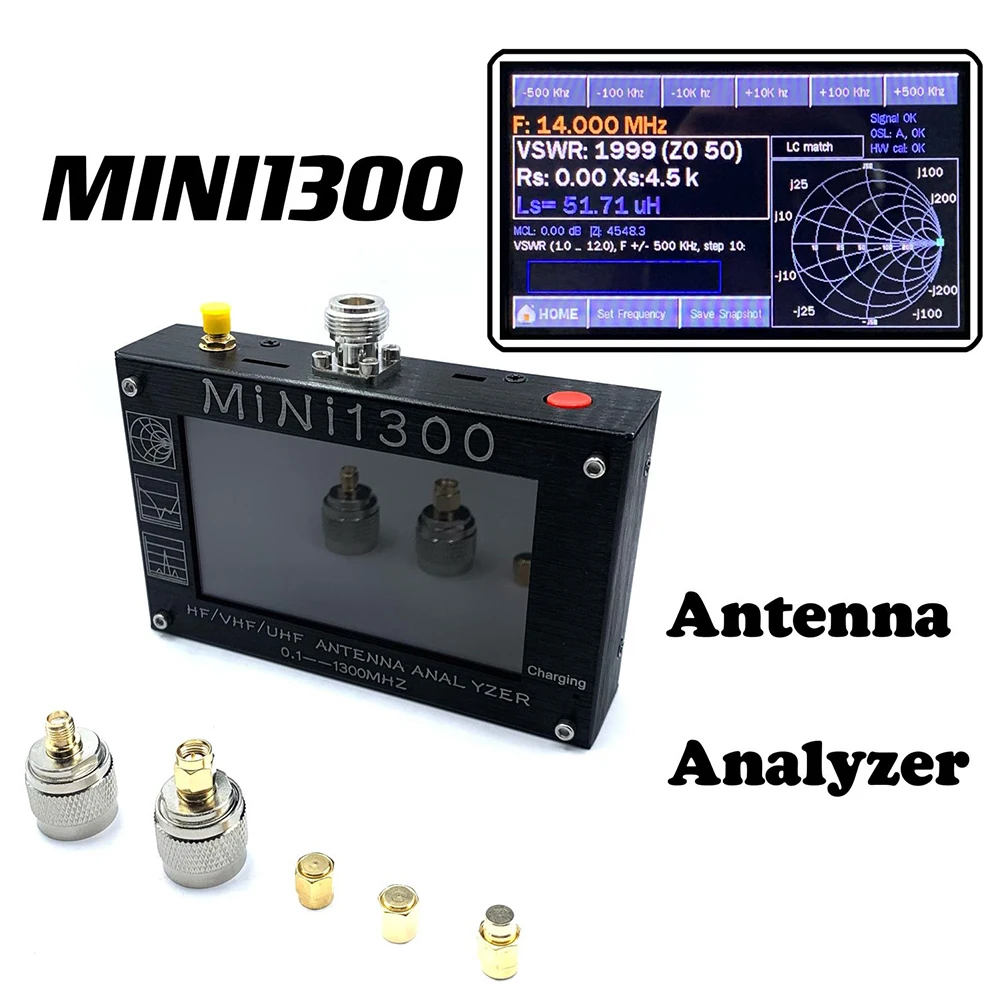 Сенсорный ЖК-дисплей Mini1300 0,1-1300 МГц HF/VHF/UHF ANT SWR антенный анализатор Измеритель с перезаряжаемой батареей детали инструмента
Сенсорный ЖК-дисплей Mini1300 0,1-1300 МГц HF/VHF/UHF ANT SWR антенный анализатор Измеритель с перезаряжаемой батареей детали инструмента