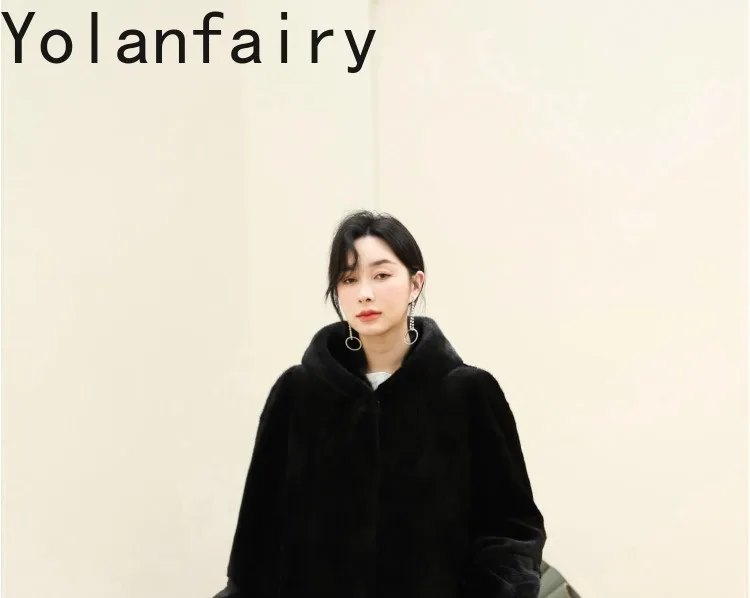 YOLANFAIRY Genuine Whole Mink Fur Jacket for Women Luxury 2025 Winter Natural Fur Coat Hooded Warm Real Black Fur Coats Casaco YOLANFAIRY Genuine Whole Mink Fur Jacket for Women Luxury 2025 Winter Natural Fur Coat Hooded Warm Real Black Fur Coats Casaco