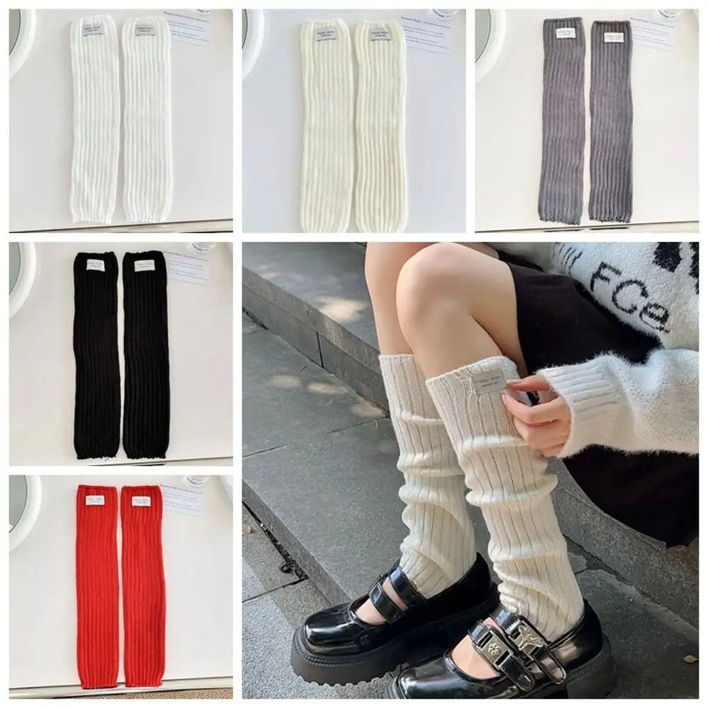 

Ins Harajuku Style Knitted Leg Cover Delicate Cute Bow Leg Warmers Sweet Lolitas JK Girls Long Stockings