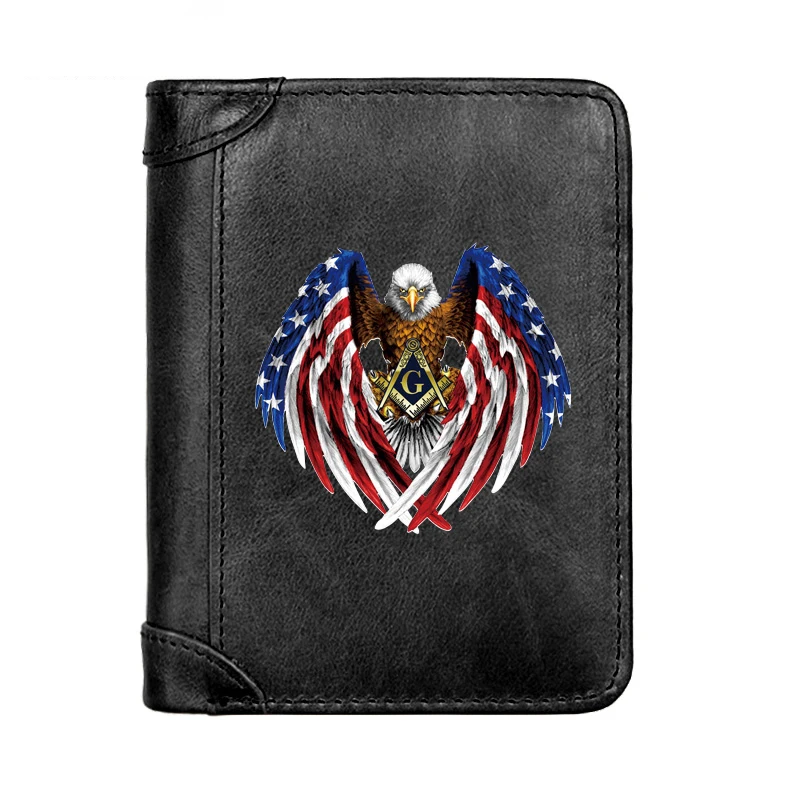 American Eagle Freemasonry Printing Genuine Leather Men Wallet Pocket Slim Card Holder Male Short Coin Purses BS224
American Eagle Freemasonry Printing Genuine Leather Men Wallet Pocket Slim Card Holder Male Short Coin Purses BS224