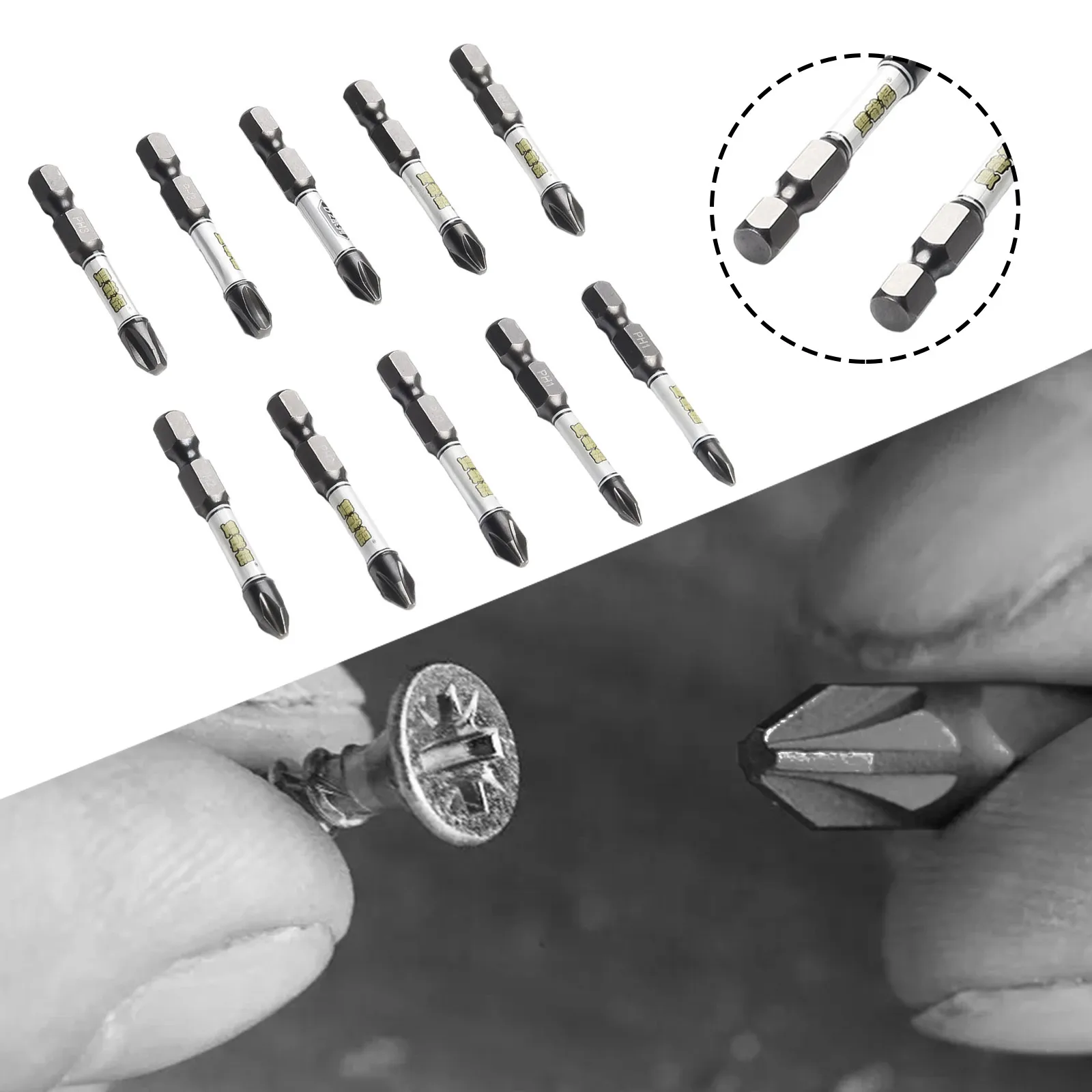 Bit Set Screwdriver 1/4inch Assortment Heavy Duty Hexagonal Torx Magnetic Impact The Cross Universal White Grey
Bit Set Screwdriver 1/4inch Assortment Heavy Duty Hexagonal Torx Magnetic Impact The Cross Universal White Grey