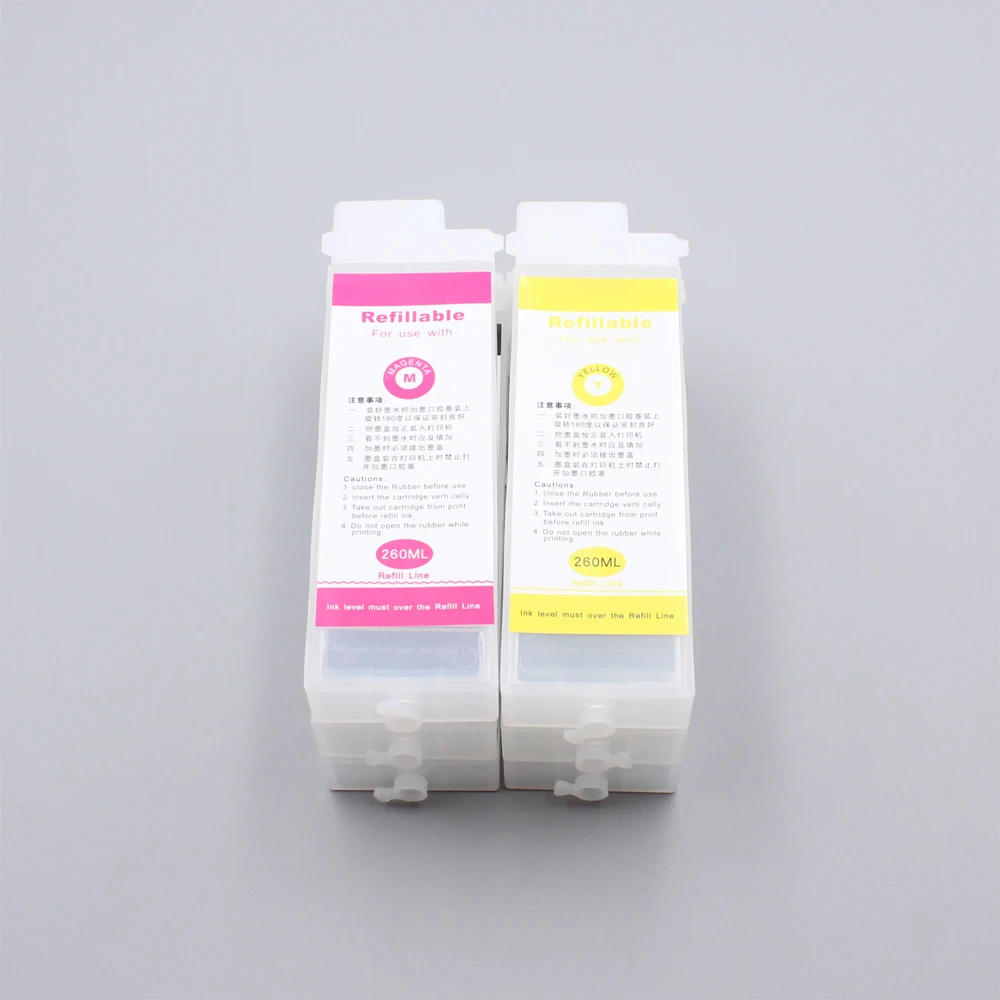 Fast shipping !!! 12 pcs/lot 260ml Empty refillable ink cartridge for Canon IPF 5100 6100 printer with PFI 101 103 chip
Fast shipping !!! 12 pcs/lot 260ml Empty refillable ink cartridge for Canon IPF 5100 6100 printer with PFI 101 103 chip