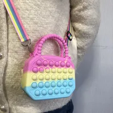 Women's Handbag Pop It Poppers Rush Fidget Toys Bubble Crossbody Bag Stress Autism Kid Coin Pouch Purse Bolso Silicona Nia
Women's Handbag Pop It Poppers Rush Fidget Toys Bubble Crossbody Bag Stress Autism Kid Coin Pouch Purse Bolso Silicona Nia