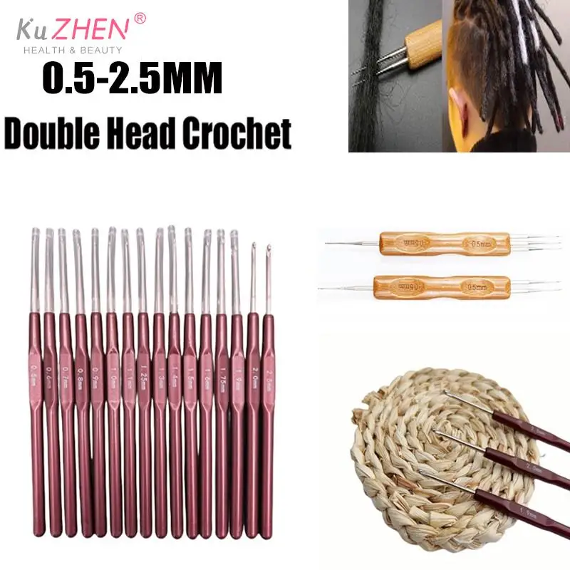 

Профессиональный крючок для дредов, игла для парика, 1/2/3 крючок, игла для наращивания волос, инструмент для плетения, 0,5 мм/0,75 мм/2,5 мм, бамбуковый Держатель для игл