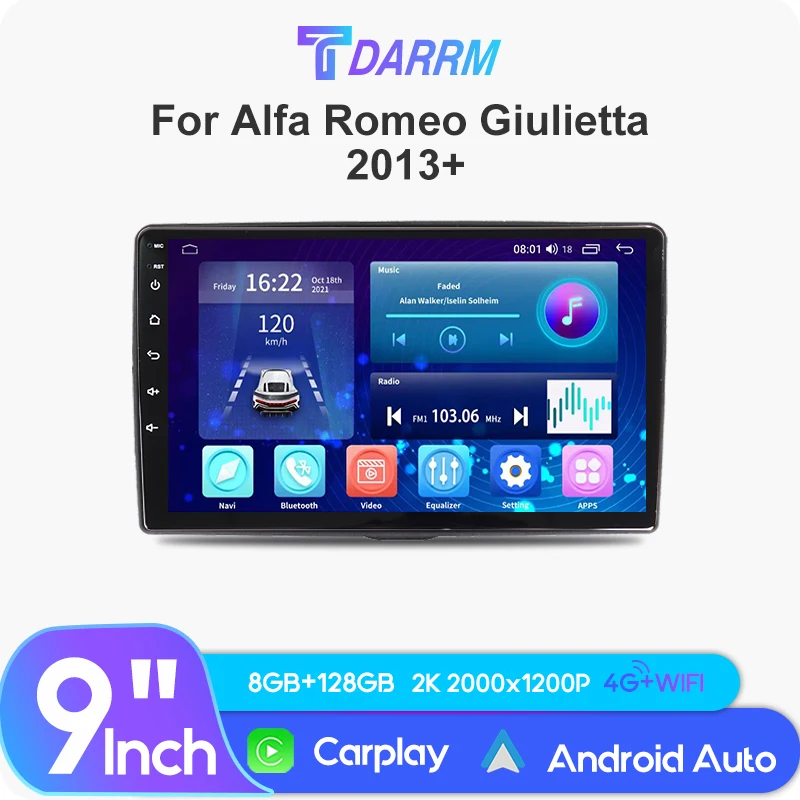 Автомагнитола для Alfa Romeo Giulietta 2013 + мультимедийный видеоплеер GPS 4G Carplay Android 12 Авторадио 2K QLED головное устройство DSP
Автомагнитола для Alfa Romeo Giulietta 2013 + мультимедийный видеоплеер GPS 4G Carplay Android 12 Авторадио 2K QLED головное устройство DSP