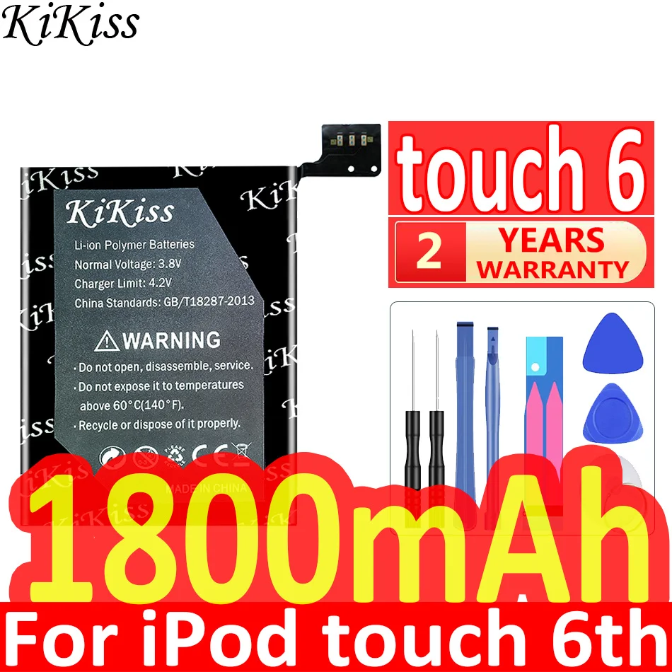 

KiKiss Battery Touch 3 4 5 6 for Ipod Touch 5th 5 5g 616-0621 6th 4th Generation 4 4g 616-0553 6 6g A1641 3 3th MP3 MP4 Battery