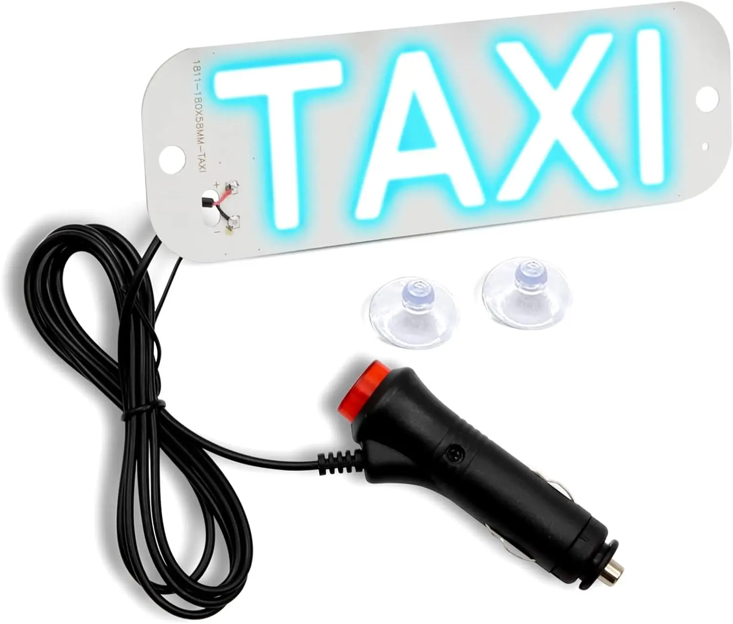 LED Taxi Sign Decor, Taxi Flashing Hook on Car Window with DC12V Car Charger Inverter Taxi Light Lamp Iceblue Large
LED Taxi Sign Decor, Taxi Flashing Hook on Car Window with DC12V Car Charger Inverter Taxi Light Lamp Iceblue Large