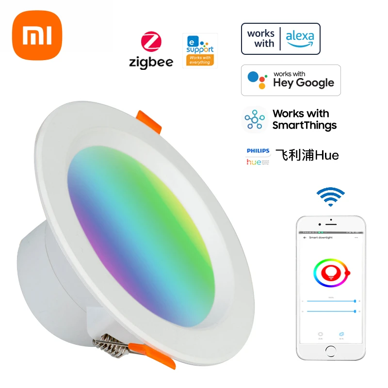 Xiaomi Tuya WiFi Zigbee 3.0 Smart Downlight RGBCW Colorful Spot LED Ceiling Lamp Recessed Round Light Smart Home Luminaire RGB
Xiaomi Tuya WiFi Zigbee 3.0 Smart Downlight RGBCW Colorful Spot LED Ceiling Lamp Recessed Round Light Smart Home Luminaire RGB