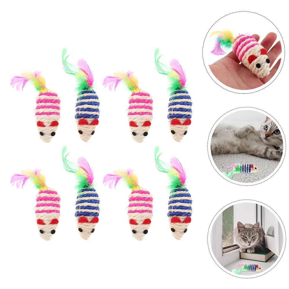 8 Pcs Pet Supplies Cat Toys For Kittens Catnip Sisal Cats Small Interactive Mouse Mice
8 Pcs Pet Supplies Cat Toys For Kittens Catnip Sisal Cats Small Interactive Mouse Mice