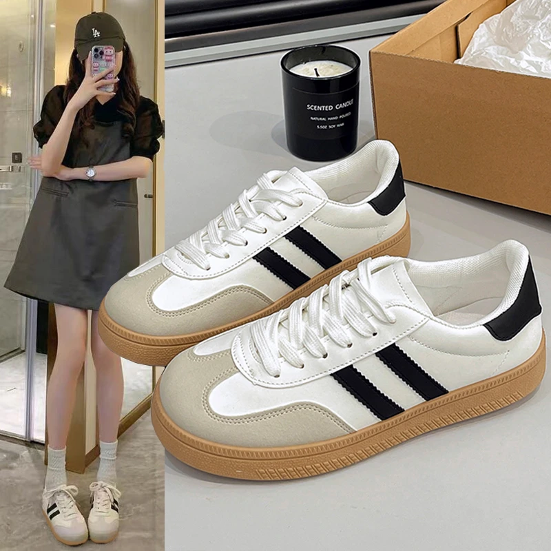 2025 New Fashion Trend Women's Casual Shoes College Style Wide Toe Soft Comfortable Flat Shoes Outdoor Casual Sports Shoes 38 Sc8820287a72f41a5a92f1e3f5b3e763ds