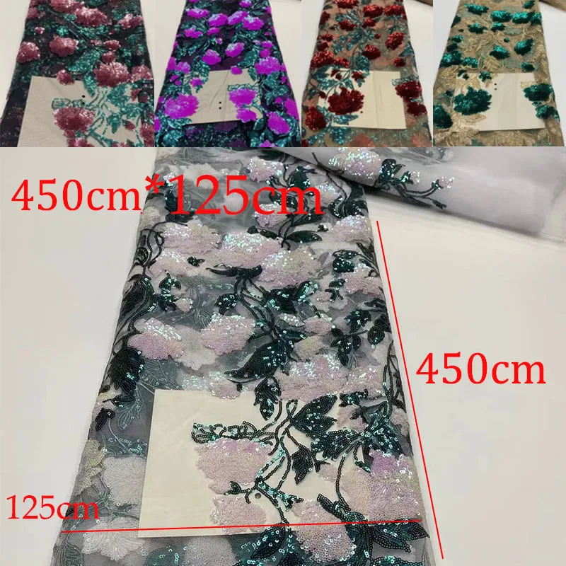 1pcs 450cm*125cm Sequin Embroidery Laces African Style Fabric Lace Clothes DIY Apparel Sewing Accessories Wedding Dress Supplies
1pcs 450cm*125cm Sequin Embroidery Laces African Style Fabric Lace Clothes DIY Apparel Sewing Accessories Wedding Dress Supplies