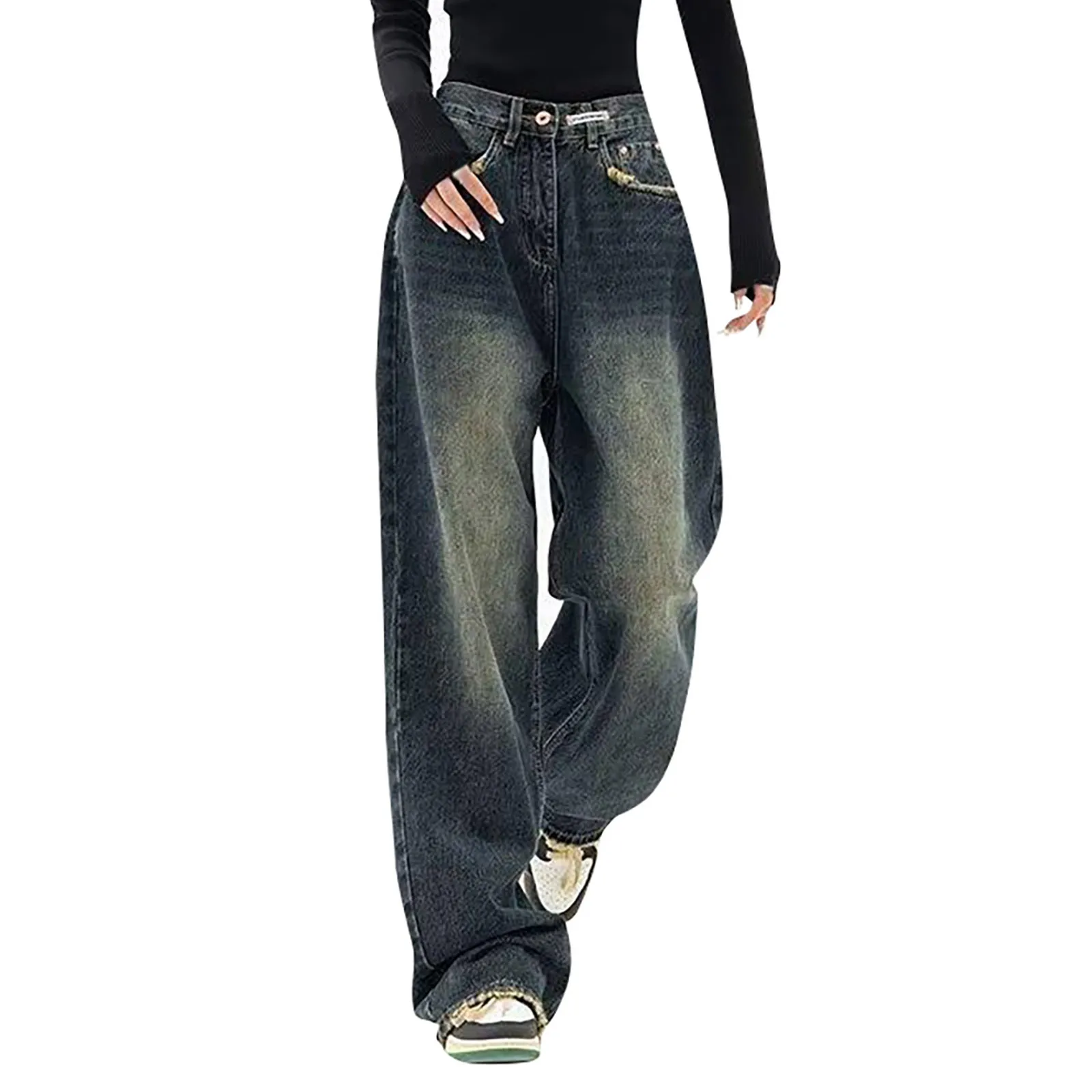Jeans Are Loose Straight Tube Women'S Trendy And Versatile Pants Straight Leg Youthful And Popular Spring Japanese Style
Jeans Are Loose Straight Tube Women'S Trendy And Versatile Pants Straight Leg Youthful And Popular Spring Japanese Style