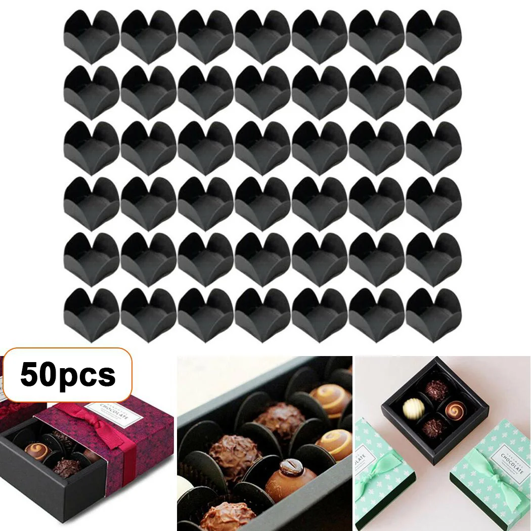 200Pcs Chocolate Packaging Holder Dessert Candy Chocolate Box Packaging Wrapper Tray Black Kraft Paper Chocolate Spacer Base
200Pcs Chocolate Packaging Holder Dessert Candy Chocolate Box Packaging Wrapper Tray Black Kraft Paper Chocolate Spacer Base