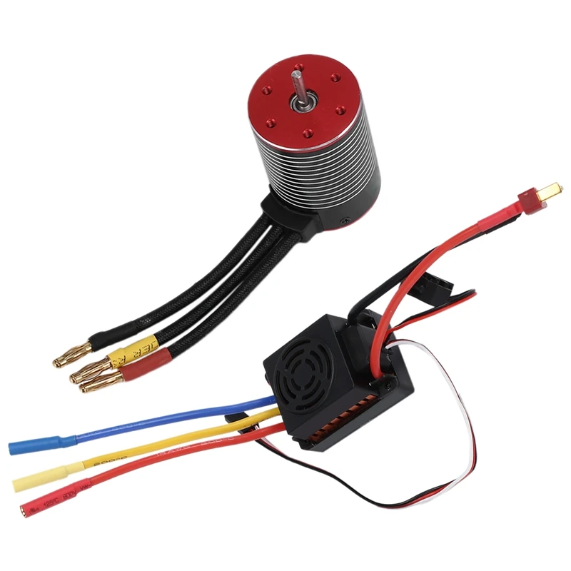 

3650 4500KV Brushless Motor And 60A Brushless ESC Waterproof For 1:10 1/10 RC Truck Car Boat Model