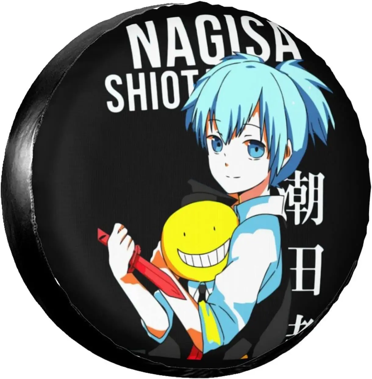 

Anime Assassination Classroom Spare Car Tire Cover Wheel Protectors Water Dustproof Universal Fit for SUV Truck Camper Travel