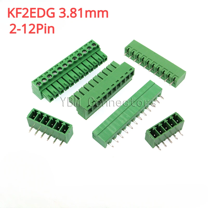 5Pair KF2EDG 3.81mm 2-12Pin Male Plug Female Socket PCB Screw Terminal Block Pin Header Wire Connector
5Pair KF2EDG 3.81mm 2-12Pin Male Plug Female Socket PCB Screw Terminal Block Pin Header Wire Connector