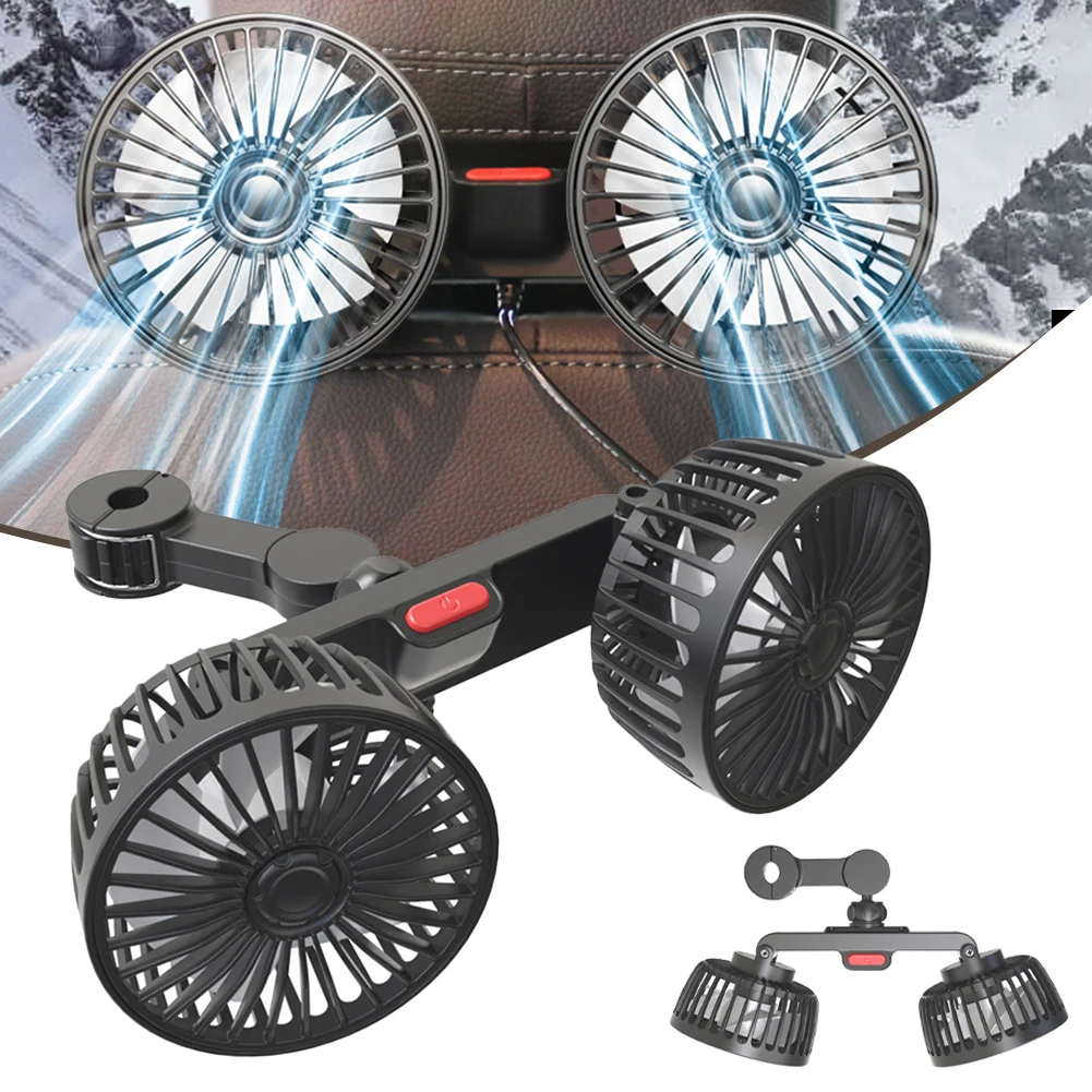 Multifunctional Car Fan Double Head USB Powered Car Cooling Fan For Backseat Headrest Fan 3 Gear 360-Degree For Car Truck SUV
Multifunctional Car Fan Double Head USB Powered Car Cooling Fan For Backseat Headrest Fan 3 Gear 360-Degree For Car Truck SUV