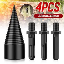 32/42mm Firewood Splitter Machine Drill Bit Round/Hexagonal Shank Wood Splitting Cone Reamer Punch Driver Bits Woodworking Tools
32/42mm Firewood Splitter Machine Drill Bit Round/Hexagonal Shank Wood Splitting Cone Reamer Punch Driver Bits Woodworking Tools