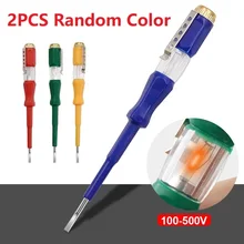 2pcs Portable LED AC Voltage Test Pen 100-500V Tester Flat Screwdriver Socket Detector Screw Driver Repair Electrician Tools
2pcs Portable LED AC Voltage Test Pen 100-500V Tester Flat Screwdriver Socket Detector Screw Driver Repair Electrician Tools