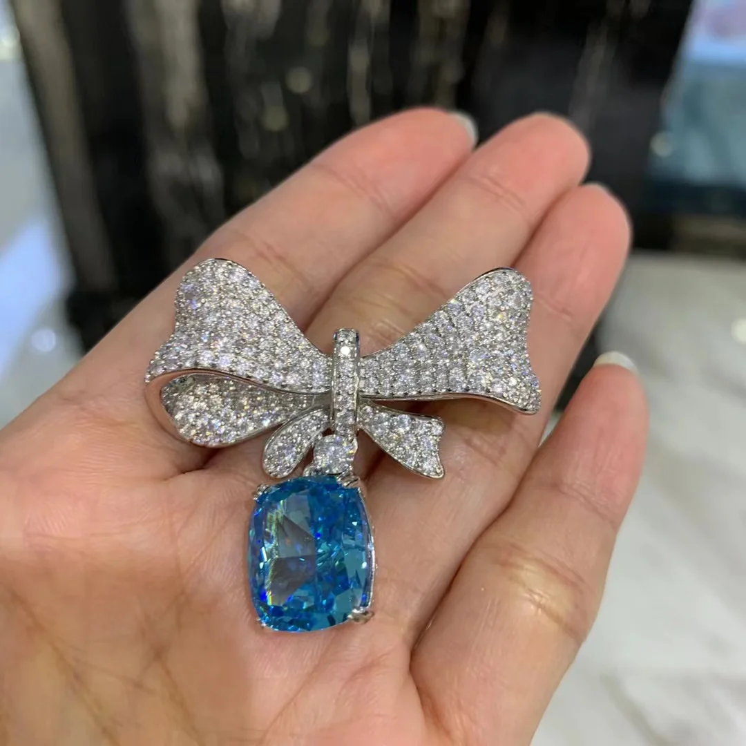 blue color bowknot pendant 925 sterling silver with cubic zircon cute romatic fine women jewelry free shipping
blue color bowknot pendant 925 sterling silver with cubic zircon cute romatic fine women jewelry free shipping