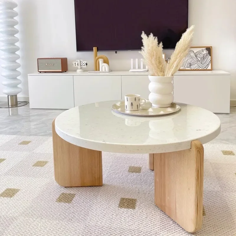 Nordic Modern Minimalist Solid Wood Living Room round Tea Table Designer Minimalist Silent Style Terrazzo
Nordic Modern Minimalist Solid Wood Living Room round Tea Table Designer Minimalist Silent Style Terrazzo