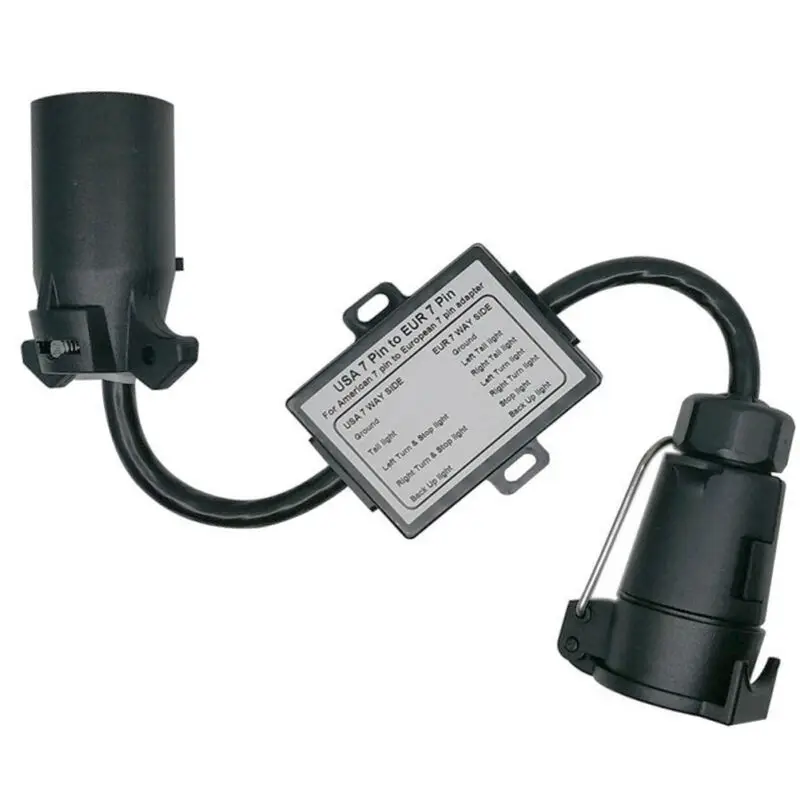 Trailer Light Connector USA To EU 7-Way Blade Socket Plug Adapter Vehicle Linker Trailer Connector Towbar Towing Plug Adapter
Trailer Light Connector USA To EU 7-Way Blade Socket Plug Adapter Vehicle Linker Trailer Connector Towbar Towing Plug Adapter