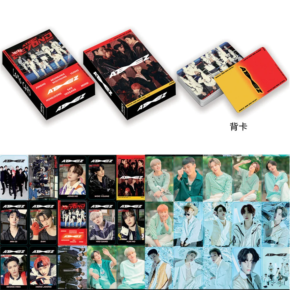 

Kpop ATEEZ Photocard Albums BEYOND : ZERO LOMO Collection Card Hongjoong Seonghwa Yunho Yeosang San Mingi Postcard for Fans Gift