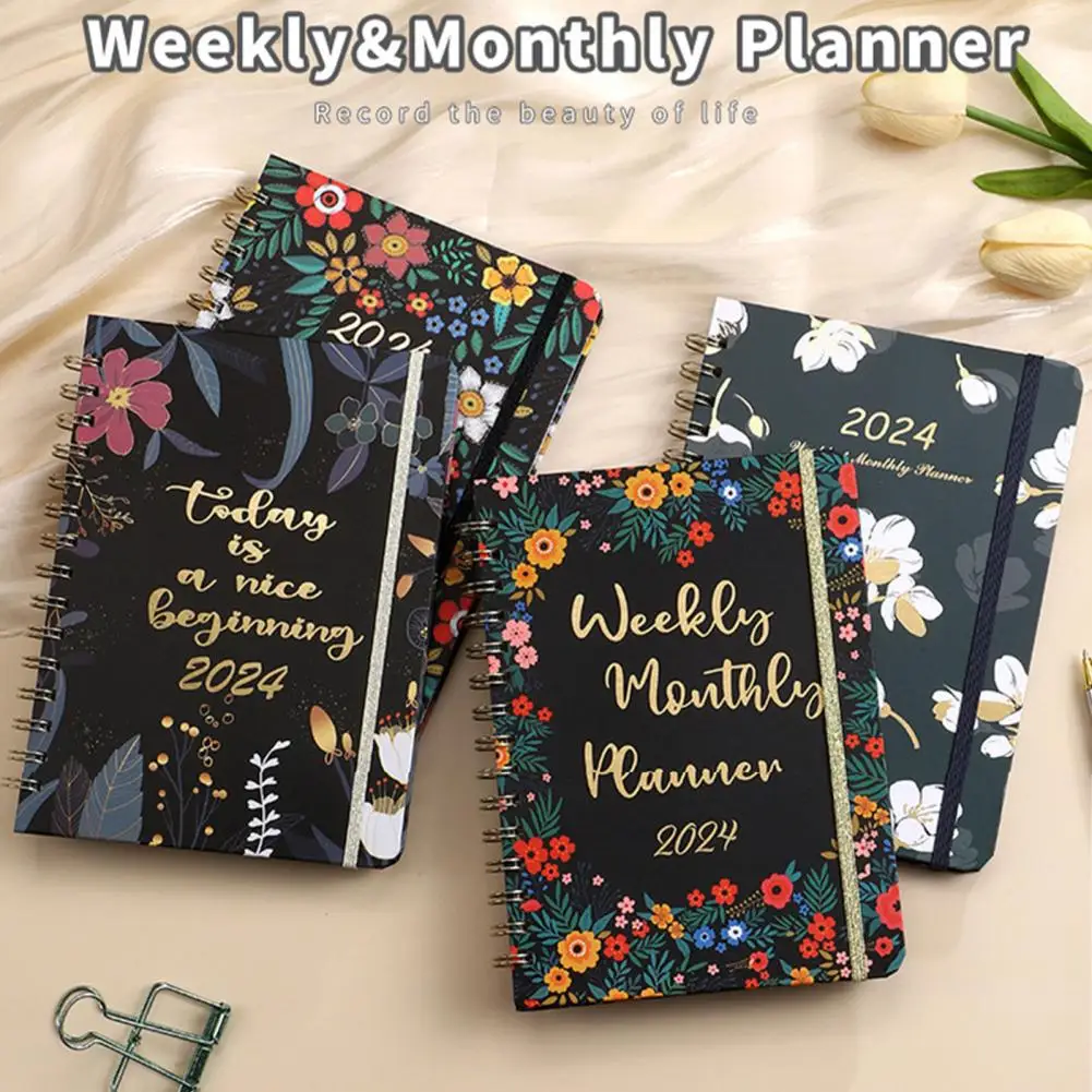 2024 Weekly Monthly Planner 2024 Floral Coil Design Planner Weekly Monthly Notebook for Home School Office High-quality Paper
2024 Weekly Monthly Planner 2024 Floral Coil Design Planner Weekly Monthly Notebook for Home School Office High-quality Paper