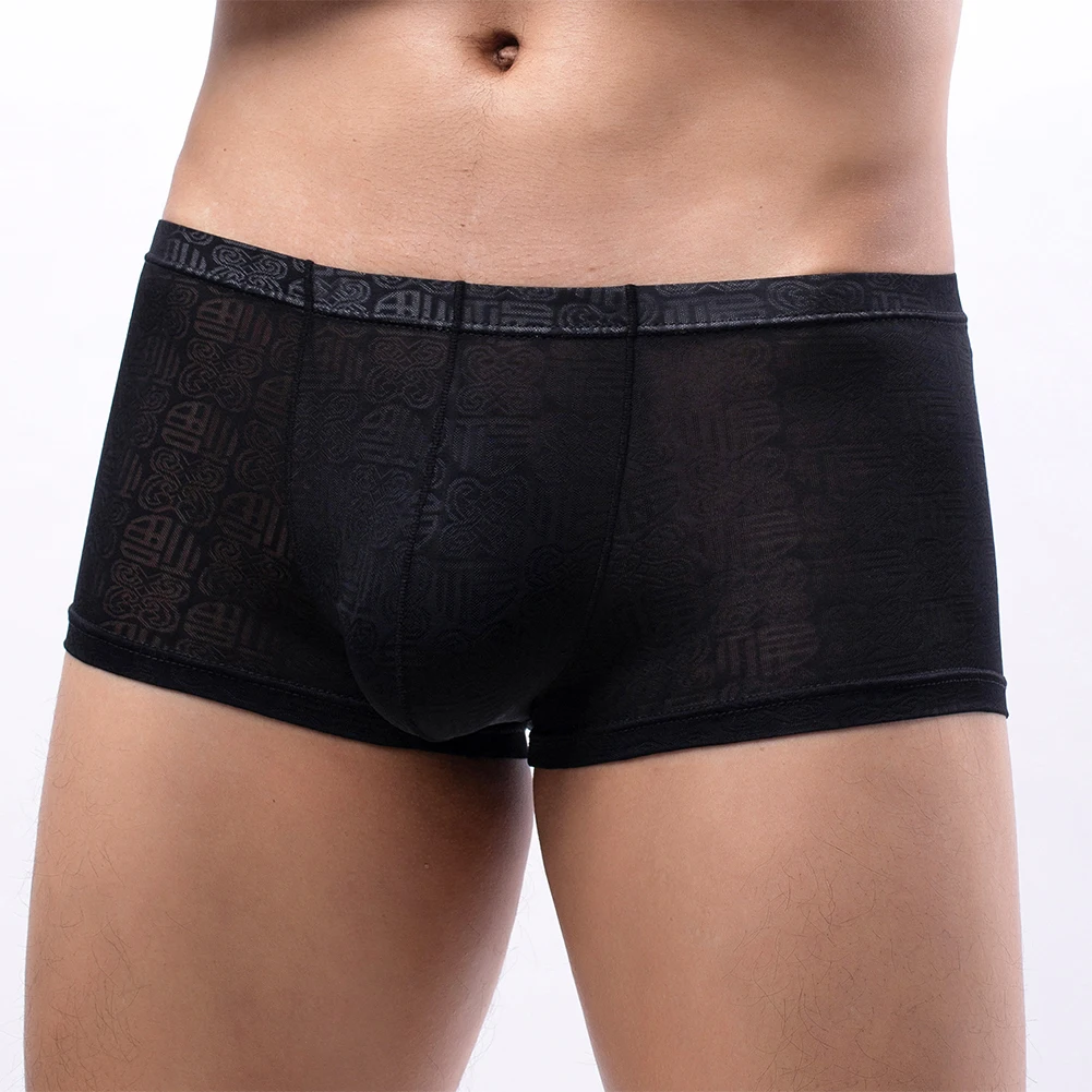 Summer Thin Transparent Ice Silk Panites Sexy Men Underwear Boxers Shorts Breathable U Convex Pouch Underpant Cueca Calzoncillo
Summer Thin Transparent Ice Silk Panites Sexy Men Underwear Boxers Shorts Breathable U Convex Pouch Underpant Cueca Calzoncillo