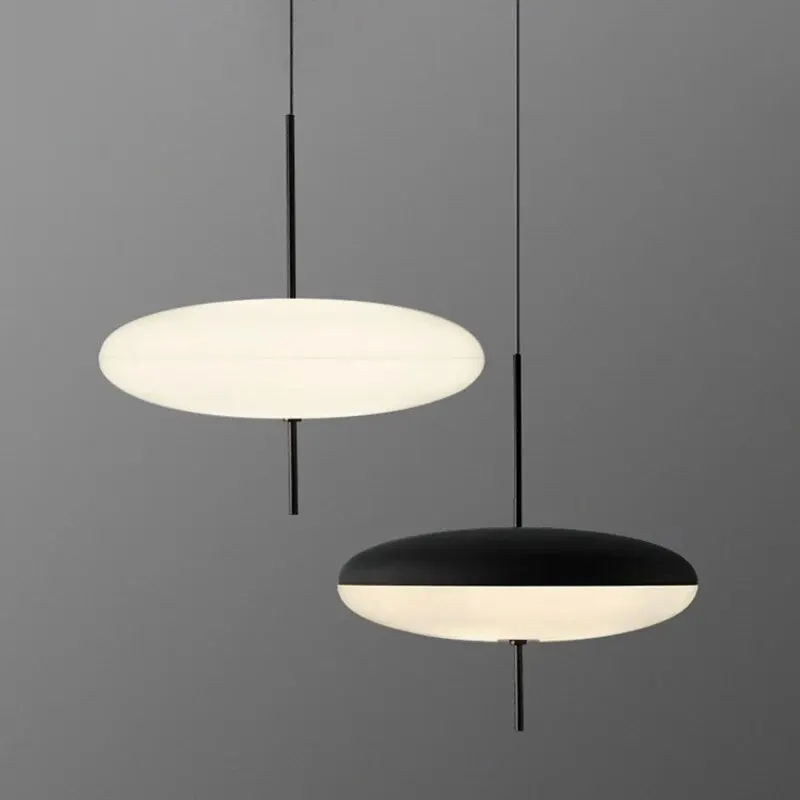 

Modern Flying Saucer Dining Table Pendant Lights LED Minimalist White Hanging Lamp Restaurant Study Living Rooms Bar Home Lamp