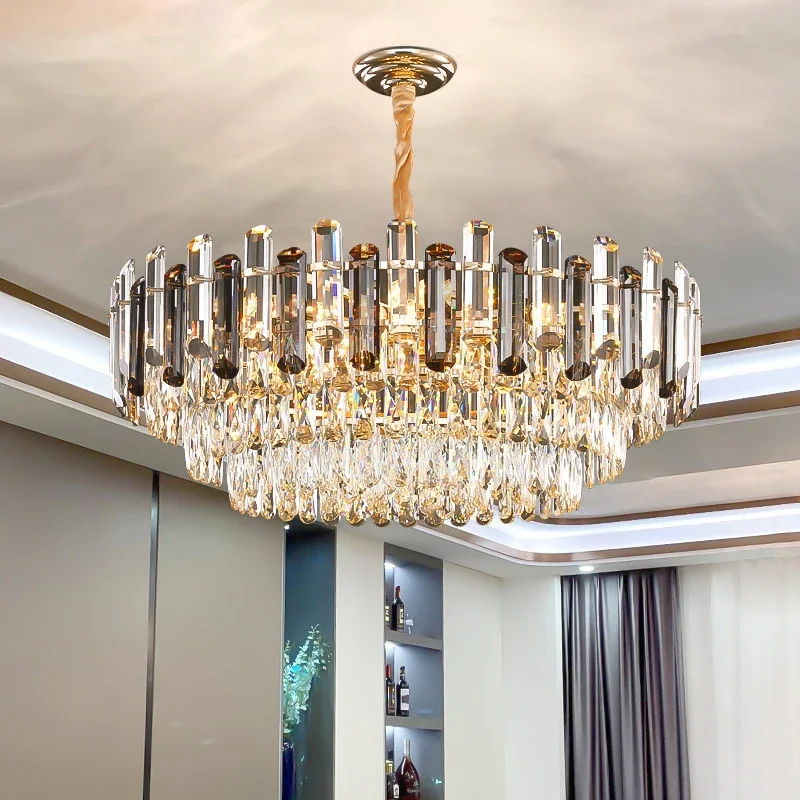 High-grade Crystal Chandelier Atmosphere Living Room Hotel Pendant Lamps Luxury Household Bedroom Restaurant Chandelier Lighting
High-grade Crystal Chandelier Atmosphere Living Room Hotel Pendant Lamps Luxury Household Bedroom Restaurant Chandelier Lighting
