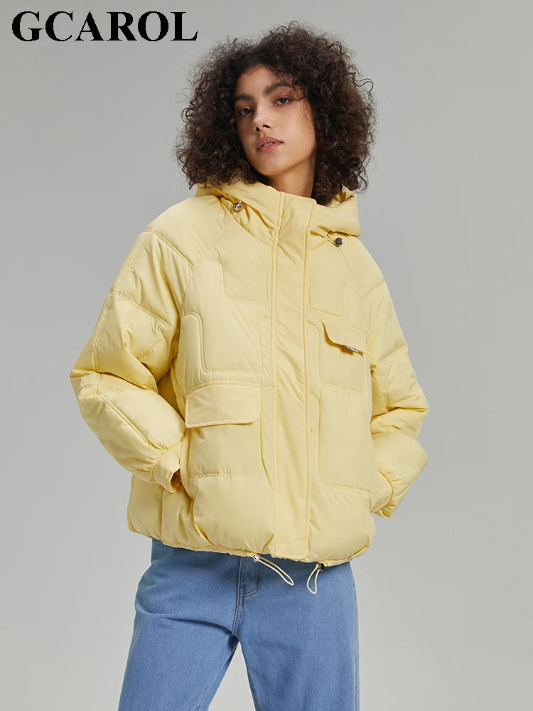 GCAROL Women Winter Short Fluffy Short Jackets Stand Up Collar Irregular Embossed Design Elegant Fashion Sweet Warm Coat
GCAROL Women Winter Short Fluffy Short Jackets Stand Up Collar Irregular Embossed Design Elegant Fashion Sweet Warm Coat